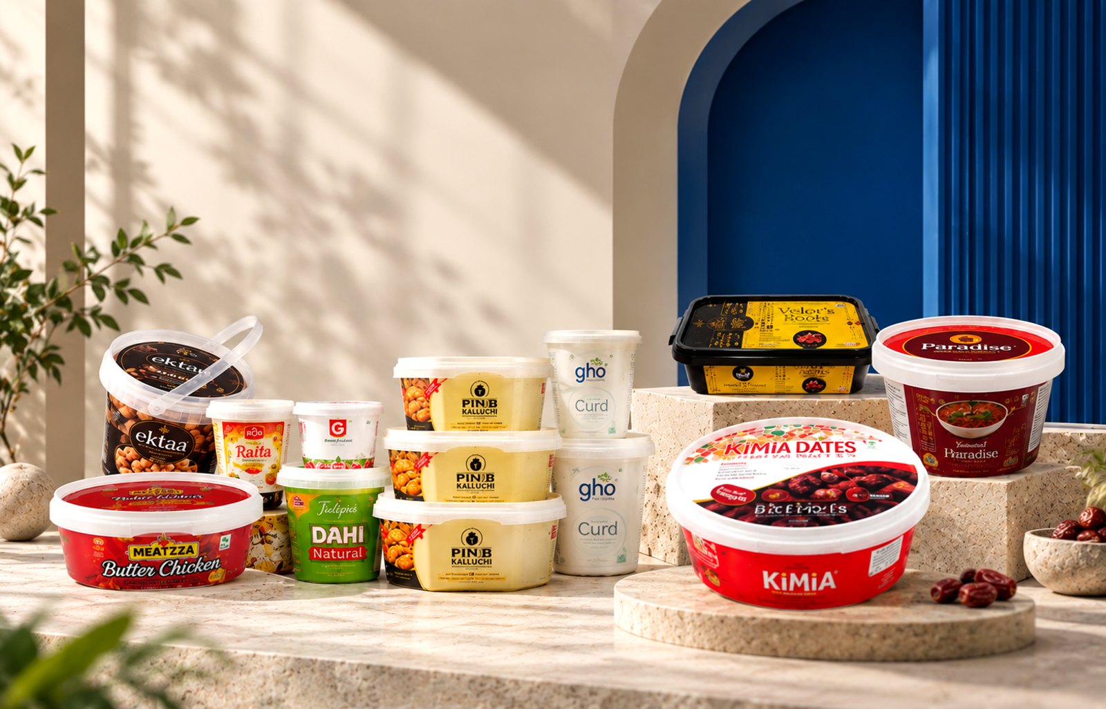 KAP Group IML containers for dahi, curd, ghee, dates, sweets and ready-to-eat food